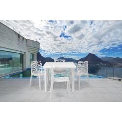 Chaise de jardin en polypropylène Grafik blanc - Centrale Brico