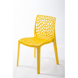 Chaise de jardin en résine Grafik jaune - Centrale Brico