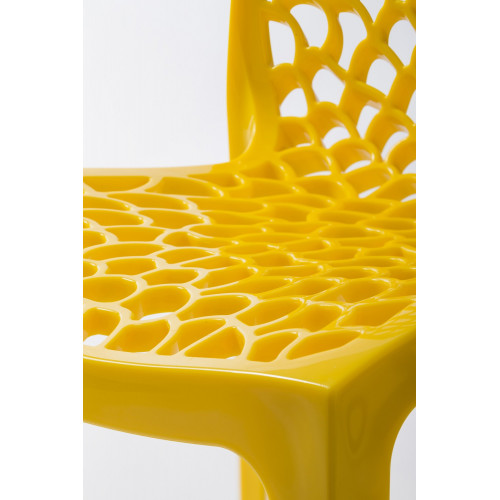 Chaise de jardin en résine Grafik jaune - Centrale Brico