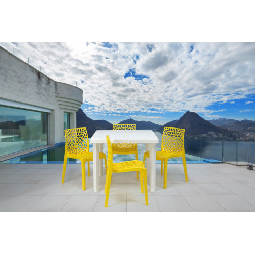 Chaise de jardin en résine Grafik jaune - Centrale Brico