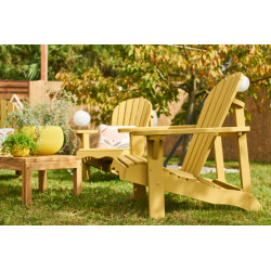 Fauteuil de jardin en bois 253160-01lm naturelle - Centrale Brico