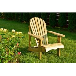 Fauteuil de jardin en bois 253160-01lm naturelle - Centrale Brico