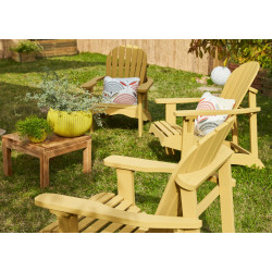Fauteuil de jardin en bois 253160-01lm naturelle - Centrale Brico