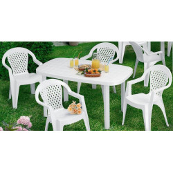 Fauteuil de jardin en résine injectée Norma blanc - Centrale Brico