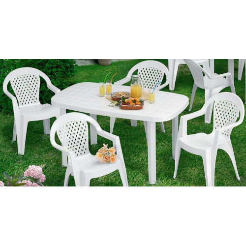 Fauteuil de jardin en résine injectée Norma blanc - Centrale Brico