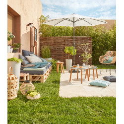 Fauteuil de jardin en acier Mila marron - TELEVES