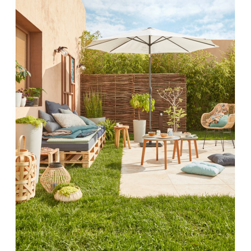 Fauteuil de jardin en acier Mila marron - TELEVES