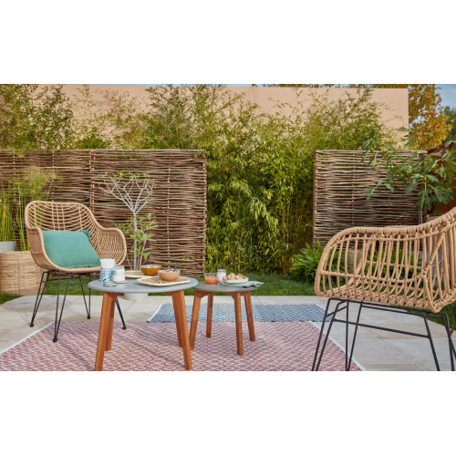 Fauteuil de jardin en acier Mila marron - TELEVES