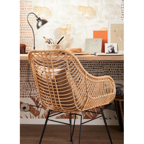 Fauteuil de jardin en acier Mila marron - TELEVES