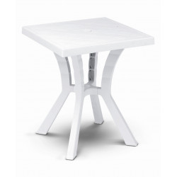 Table de jardin de repas Rigoletto carré blanc 4 personnes - Centrale Brico