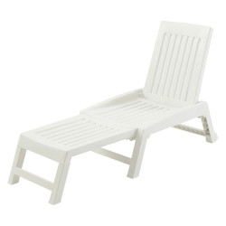 Bain de soleil de jardin en résine injectée Orféo blanc - Centrale Brico