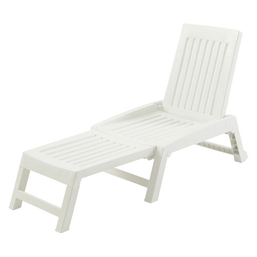 Bain de soleil de jardin en résine injectée Orféo blanc - Centrale Brico