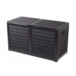 Coffre de jardin polypropylène, Baya gris anthracite, l.117 x H.65 x P.55 cm de marque EDA, référence: J6608200