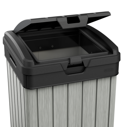 Poubelle Rockford 125 L gris, l.41 x H.87.4 x P.41 cm - Keter