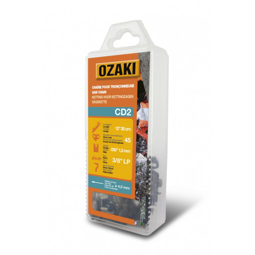 Chaîne de tronçonneuse OZAKI semi carrée: .3/8" LP .050 (1,3mm) 45 entraîneurs - OZAKI