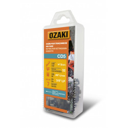 Chaîne de tronçonneuse OZAKI semi carrée: .3/8"LP .050 (1,3mm) 52 entraîneurs de marque Centrale Brico, référence: J6612200
