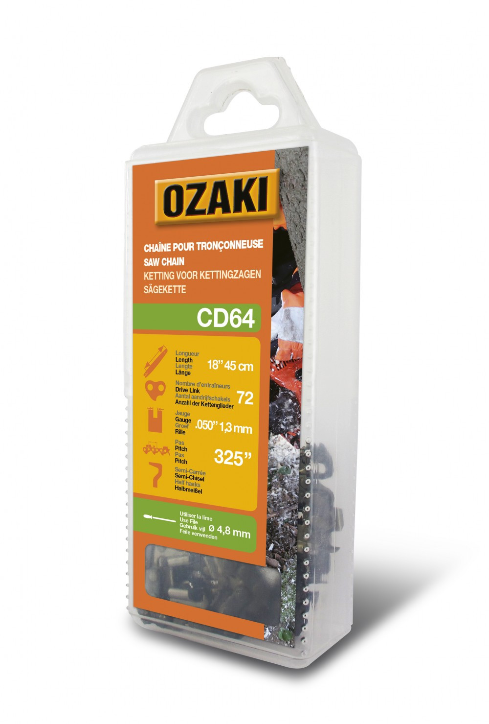 Chaine Pour Tronçonneuse 325/' 050 E72 Ozaki CD64 - vue 2