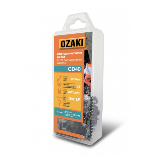 Chaîne de tronçonneuse OZAKI semi carrée: .3/8"LP .050 (1,3mm) 53 entraîneurs - OZAKI