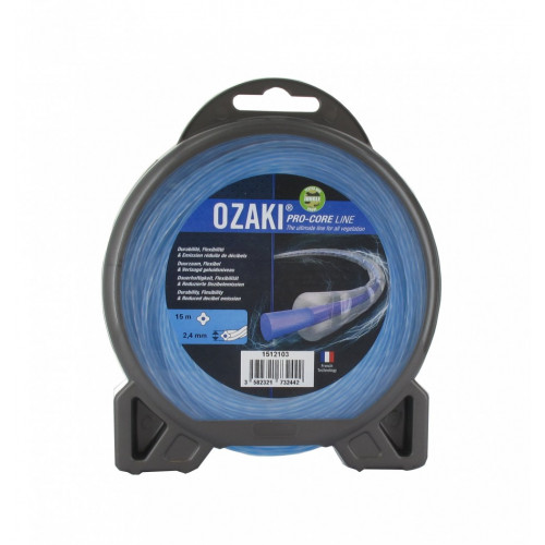 Coque fil nylon OZAKI PRO-CORE LINE. Co-extrudé Longueur: 15 m, Ø: 2,40mm - OZAKI