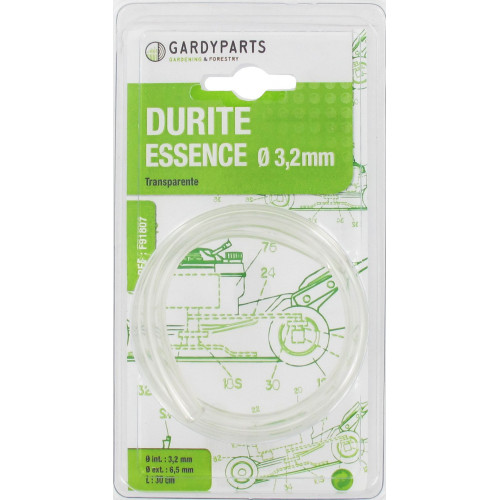 Durite transparente carburant, L: 30cm, Ø: ext: 6,1mm, Ø int: 3,2mm - Centrale Brico