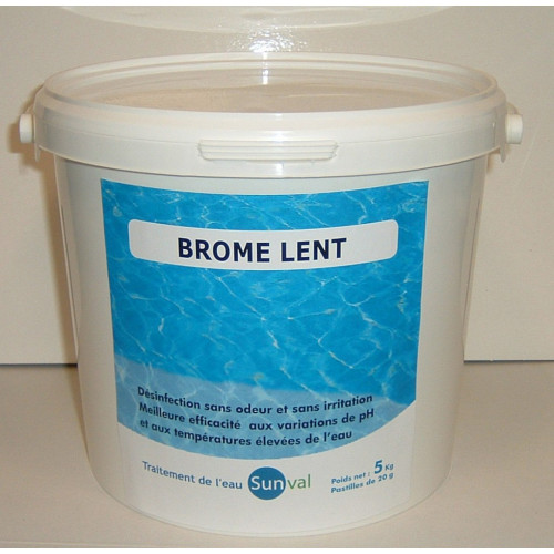 Brome lent piscine, pastille 5 kg - Centrale Brico