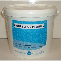 Chlore choc piscine, pastille 5 kg de marque Centrale Brico, référence: J6620900