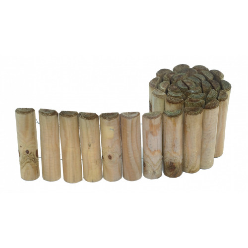 Bordure à dérouler Vague bois naturel, H.30 x L.180 cm - Centrale Brico