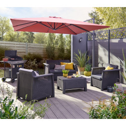 Décor alu à emboîter Kyoto polygo anthracite, L.176 x H.42.8 cm x Ep.2.1 mm - Centrale Brico