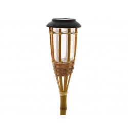 Balise solaire Torche 1 Lumen bambou LUMINEO de marque KAEMINGK, référence: J6630800