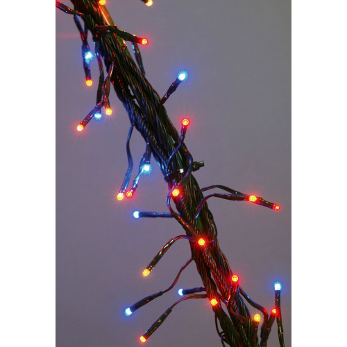 Guirlande électrique 8 m lumineuse de Noël Flicker, 128 leds multicouleur - Centrale Brico