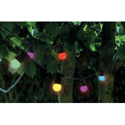 Guirlande extérieure 10 ampoules B22 multicolor 300 Lumens Pro 10m TIBELEC - TIBELEC