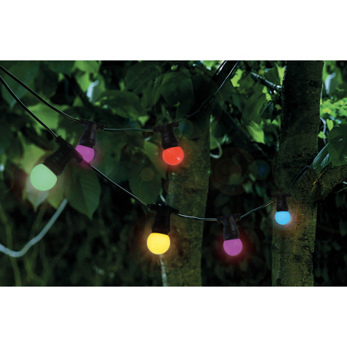 Guirlande extérieure 10 ampoules B22 multicolor 300 Lumens Pro 10m TIBELEC - TIBELEC