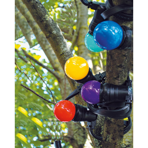 Guirlande extérieure 10 ampoules B22 multicolor 300 Lumens Pro 10m TIBELEC - TIBELEC