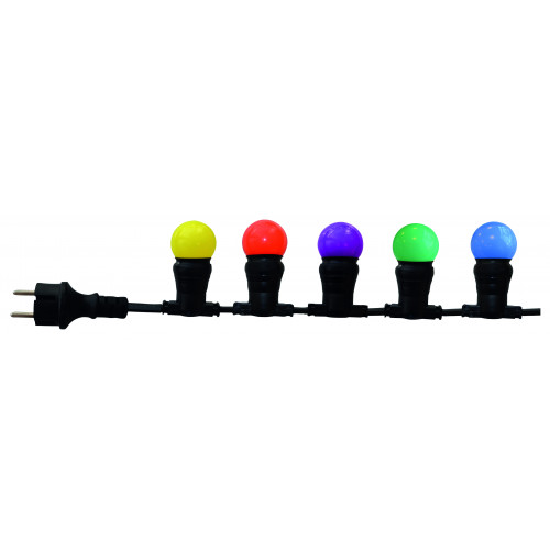 Guirlande extérieure 10 ampoules B22 multicolor 300 Lumens Pro 10m TIBELEC - TIBELEC