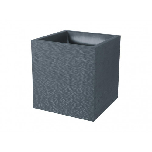 Jardinière Carrée Graphit 39,5 X 39,5 X 43,5 Cm - 35 L - Gris Anthracite - EDA