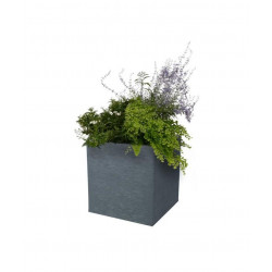 Jardinière Carrée Graphit 39,5 X 39,5 X 43,5 Cm - 35 L - Gris Anthracite - EDA