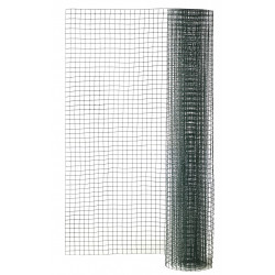 Grillage pour animaux soudé vert, H.0.5 x L.3 m, maille H.19 x l.19 mm de marque Centrale Brico, référence: J6633700