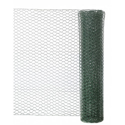 Grillage pour animaux soudée vert, H.1 x L.3 m, maille H.25 x l.25 mm de marque Centrale Brico, référence: J6634100