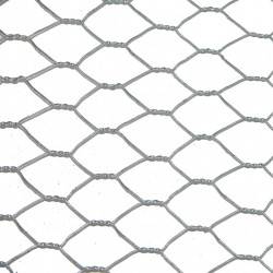 Grillage pour animaux triple torsion gris, H.0.5 x L.10 m, maille H.13 x l.13 mm de marque Centrale Brico, référence: J6634200