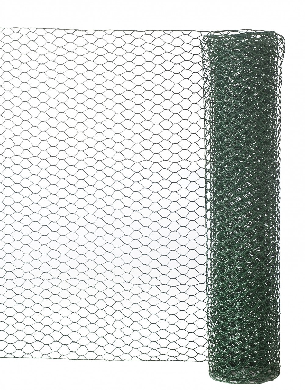 Grillage pour animaux triple torsion vert, H.0.5 x L.3 m, maille H.25 x l.25 mm