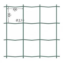 Grillage rouleau soudé Yucca nature vert, H.1 x L.20 m, maille H.100 x l.100 mm - Centrale Brico