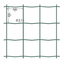 Grillage rouleau soudé Yucca nature vert, H.1.2 x L.20m, maille H.100 x l.100mm - Centrale Brico