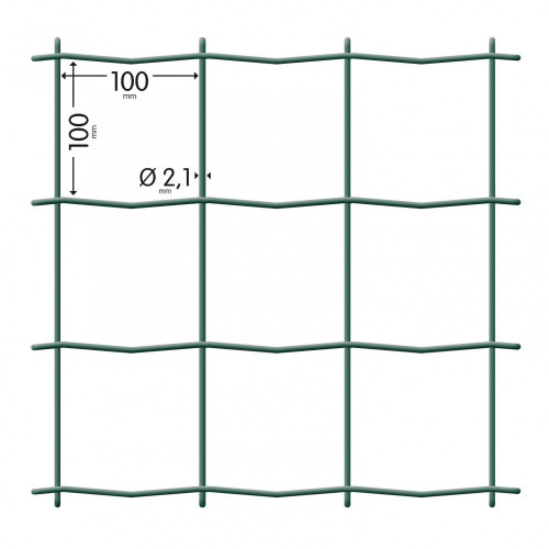 Grillage rouleau soudé Yucca nature vert, H.1.2 x L.20m, maille H.100 x l.100mm - Centrale Brico