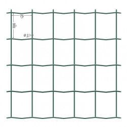 Grillage rouleau soudé Palma nature vert, H.1 x L.20 m, maille H.100 x l.76.2 mm - Centrale Brico