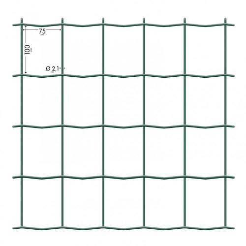 Grillage rouleau soudé Palma nature vert, H.1 x L.20 m, maille H.100 x l.76.2 mm - Centrale Brico