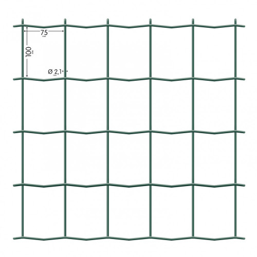 Grillage rouleau soudé Palma nature vert, H.1.8 x L.20m, maille H.100 x l.76.2mm - Centrale Brico
