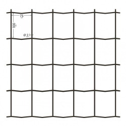 Grillage rouleau soudé Palma nature gris, H.1 x L.20 m, maille H.100 x l.76.2 mm - Centrale Brico