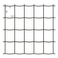 Grillage rouleau soudé Palma nature gris, H.1.8 x L.20 m - Centrale Brico