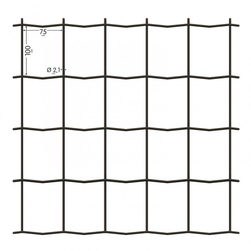 Grillage rouleau soudé Palma nature gris, H.1.8 x L.20 m - Centrale Brico