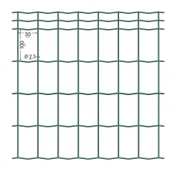Grillage rouleau soudé Luxor nature vert, H.1.5 x L.20m, maille H.100 x l.50.8mm - Centrale Brico
